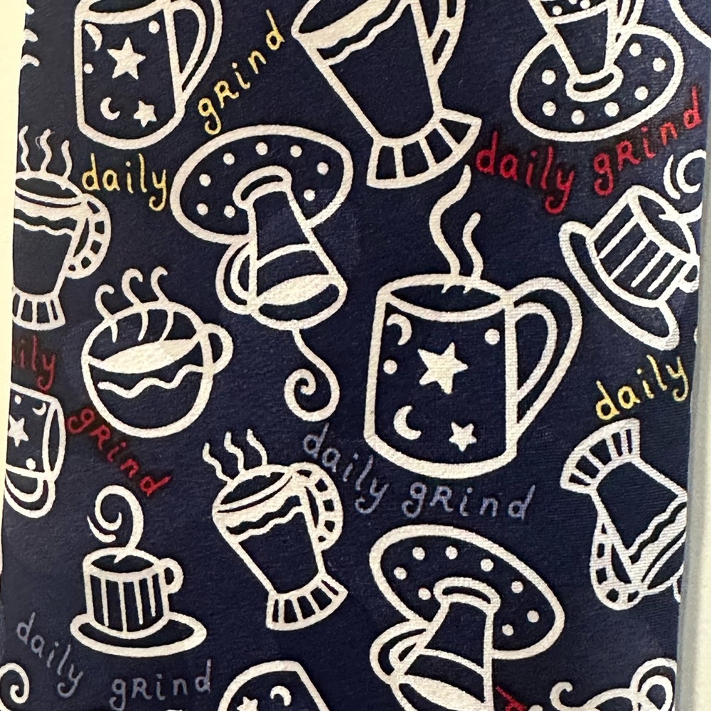 New Never Used, “Daily Grind”, Novelties tie, 100% Silk